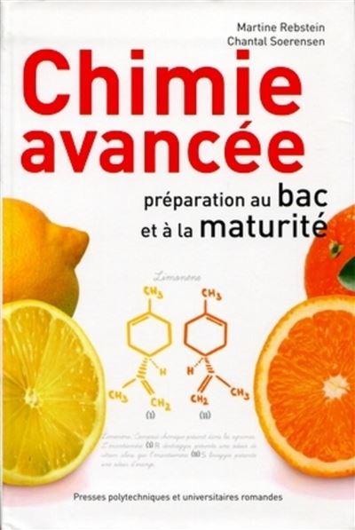 Couverture Chimie avancée (PPUR)